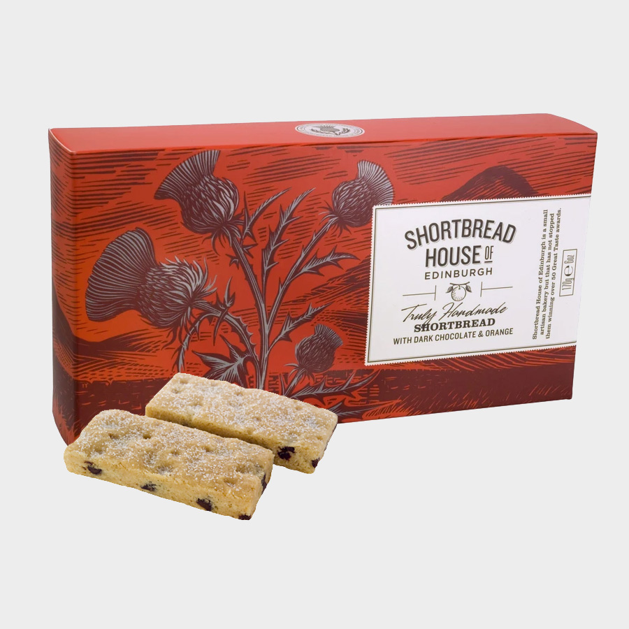 Shortbread House Dark Chocolate & Orange Fingers Shortbread Box 170g