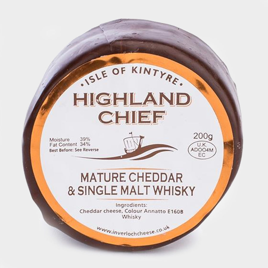 Isle of Kintyre Highland Chief Whisky Cheese Truckle 200g