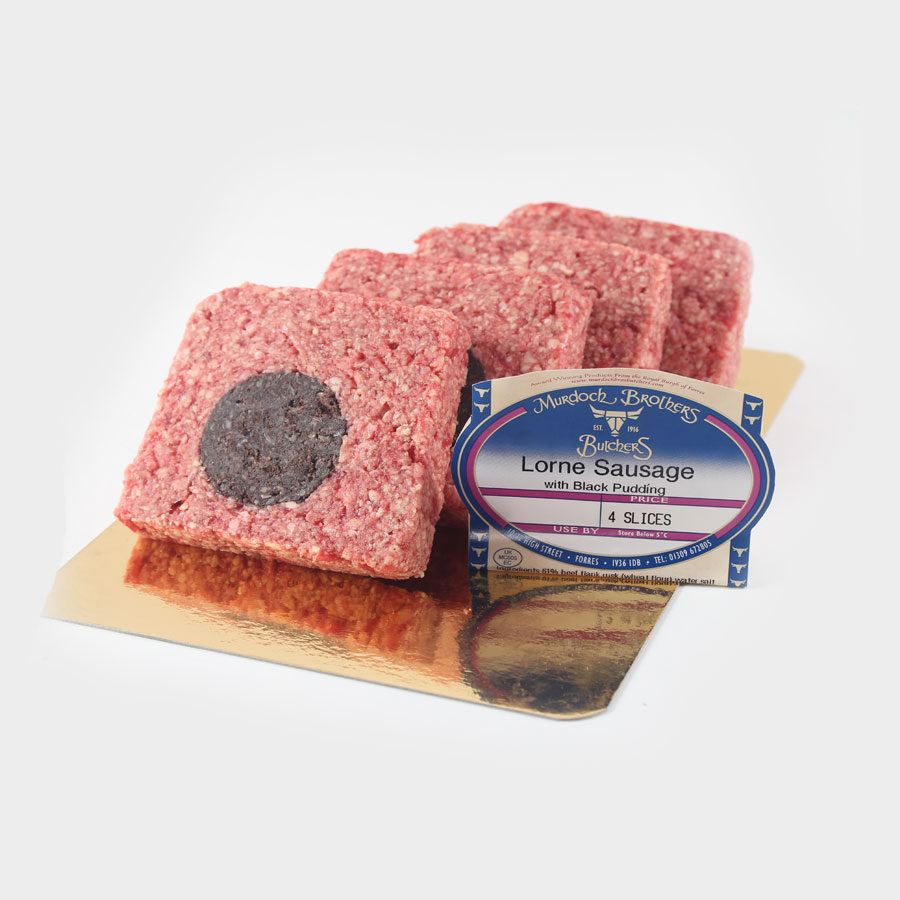 Murdoch Bros Lorne Sausage with Black Pudding (four slices)