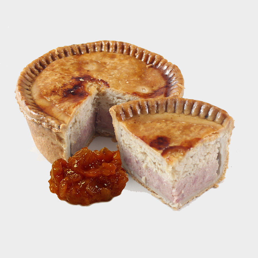Toppings Scrumpy Pie with Cider Relish. Note:- Short Shelf Life. 5 days from dispatch