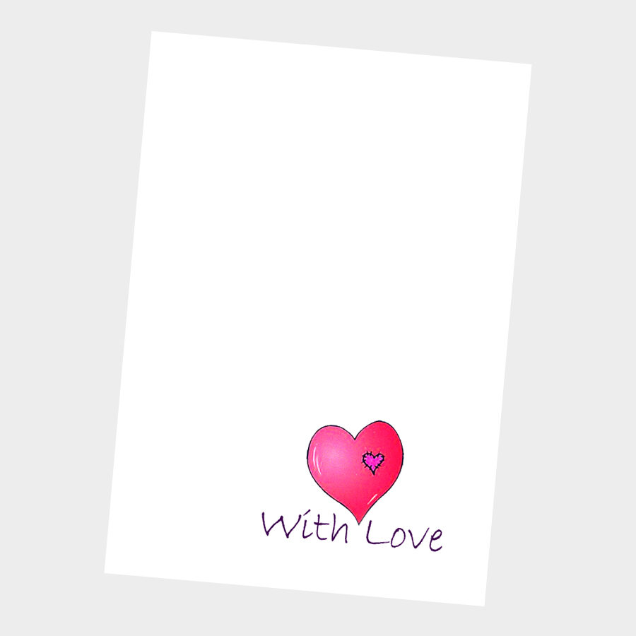 With Love Heart Card