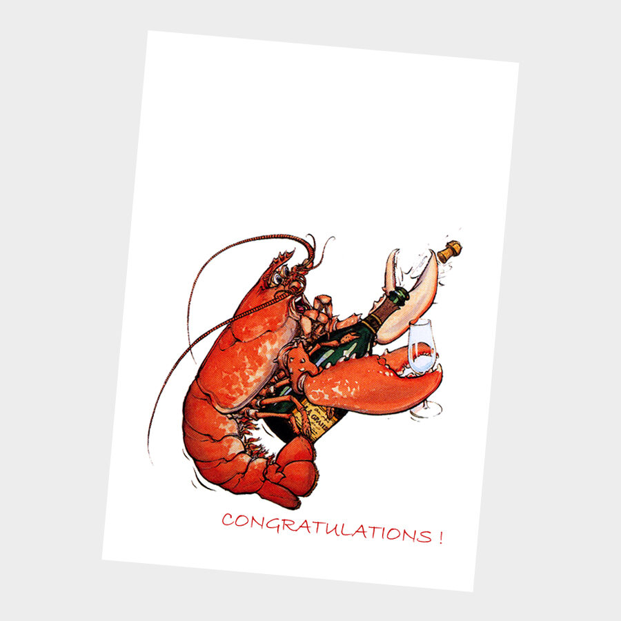 Congratulations Lobster Card