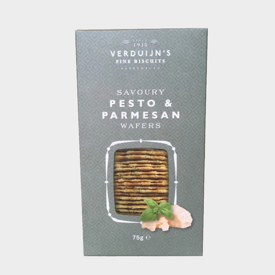 pesto and parmesan wafers