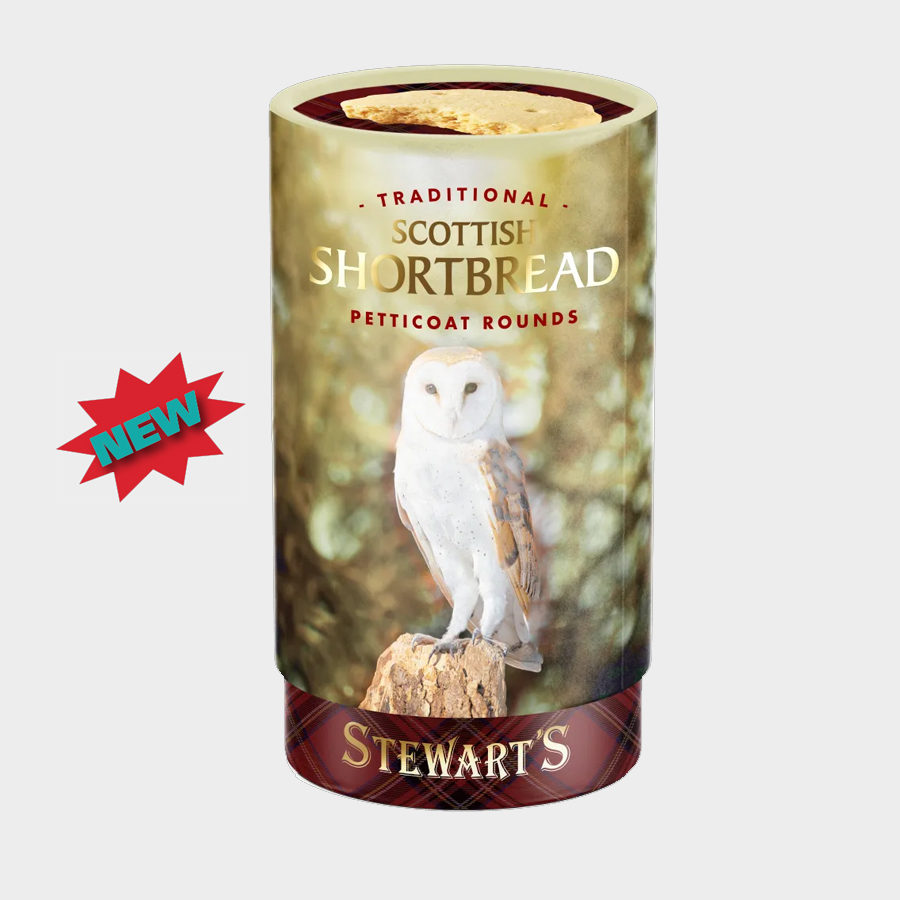 Stewart's Barn Owl Shortbread Tube