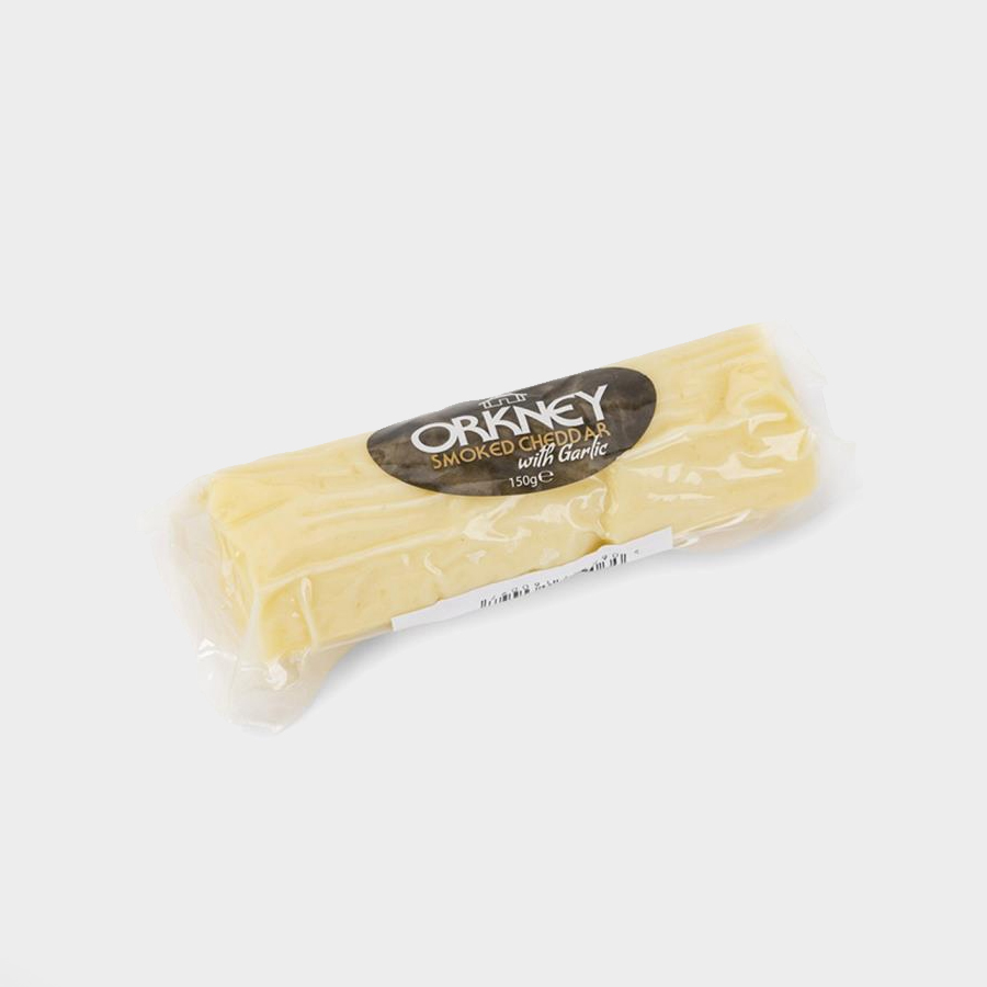 Orkney Smoked Cheddar with Garlic Cheese 150g