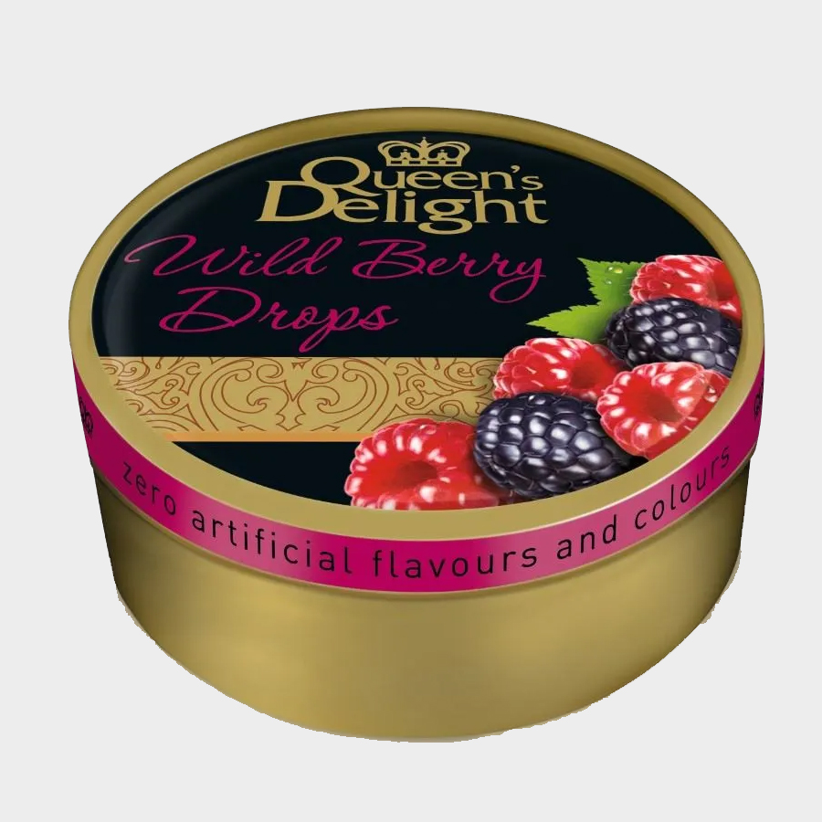Queens Delight Wild Berry Drops, Travel Sweets 150g
