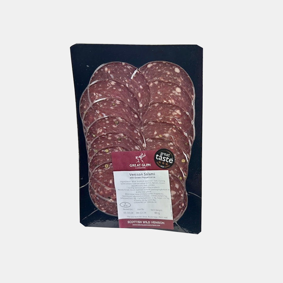 Great Glen Green Pepper Venison Salami 80g