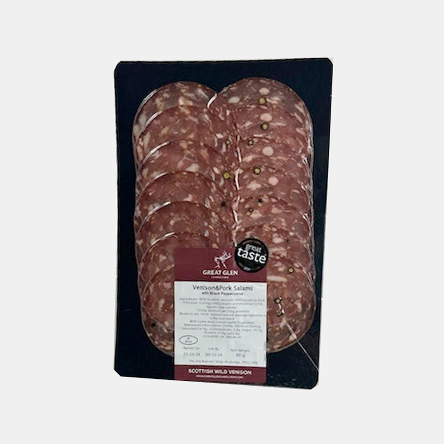 Great Glen Black Pepper Pork and Venison Salami 80g