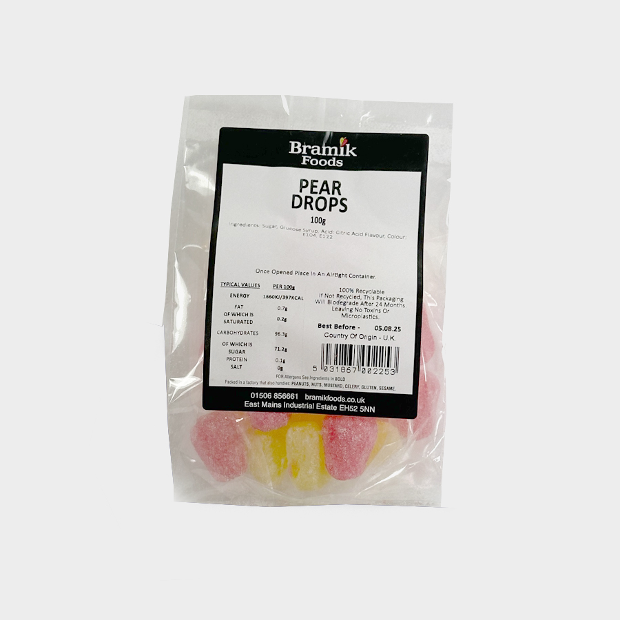 Bramik Pear Drops 100g