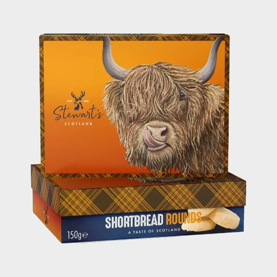 Stewarts Shortbread Rounds, Highland Cow 150g