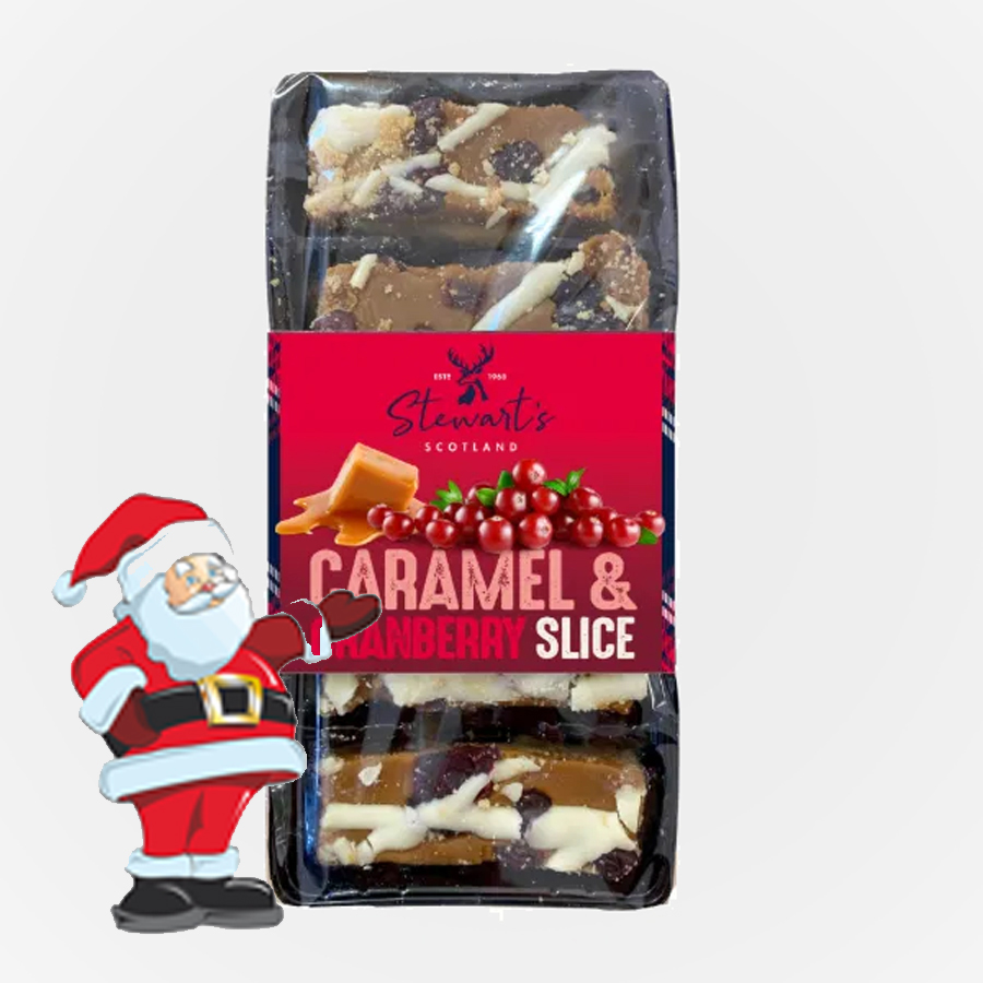 Stewart's Signature Caramel & Cranberry Slice 200g
