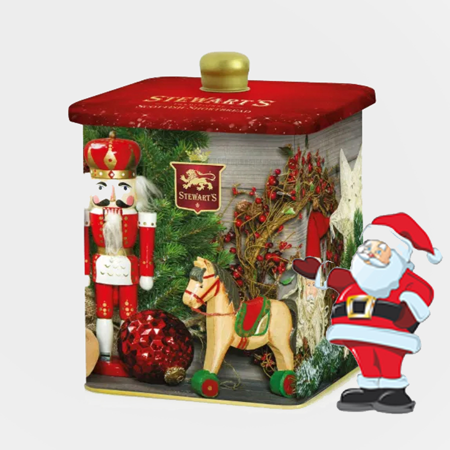 Stewarts Xmas Nutcracker Barrel Shortbread 450g